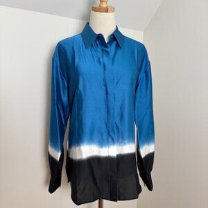 NWT Ann Taylor blue ombre big shirt, size M